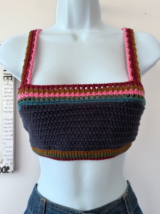 Zara Other - Zara Blue Crochet Boho Bikini Top Size M
